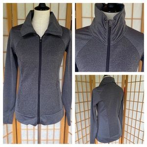 Athleta Grey Athletic Activewear Full Zip Jacket SZ M